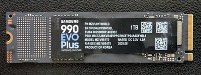 Samsung 990 EVO Plus 1TB M.2 Internal NVMe SSD Black MZ-V9S1T0