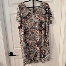 Glitzy Girlz Boutique Floral Tunic Swing Dress Women’s Plus Size 3X Boho Cottage