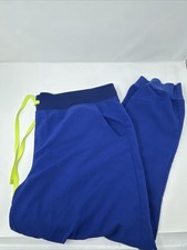 FIGS Womens HW Zamora Jogger Scrub Pants BLUE Dr Nurse XXL Performance Pocket