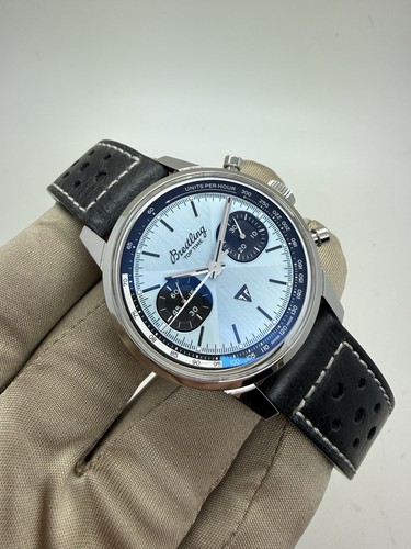 2022 Breitling Top Time Ice Blue Steel 41mm Auto Chronograph Watch A23311 B+P