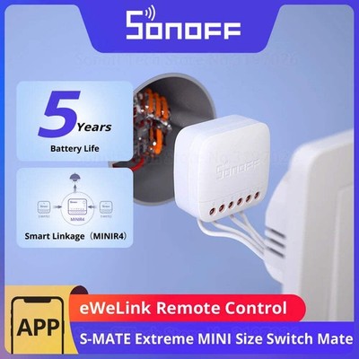 SONOFF S-MATE2 Extreme Switch Mate Local Control Mechanical Switch Support MINI