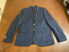 NEW NWOT BROOKS BROTHERS Boys Navy Sport Coat Suit Blazer 18 Wool