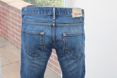 Herren 504 Levi Strauss W32 L32 Jeans Straight Levi's Slim Blau 32R