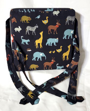 Toddler Chair Cushion Seat Pad Tie-On Removable Cover Animal Print New