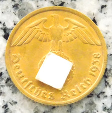 10 Reichspfennig 1938 B Messing 3. Reich HK M&uuml;nze Deutsches Reich selten TOP