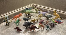 Toy Dinosaurs Lot Of 26 Hard Plastic Toys For Kids 2-9 Inch Small  Medium