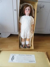SFBJ 301 12 TWIN HEAD PORCELAIN DOLL Original Box with Twin Shoes