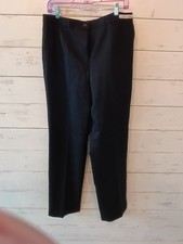 New NWT Pendleton WOOL Lined Women's Black Dress Pants 12 Trousers Straight Flat