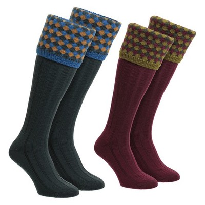 HJ Hall - Herren Shooting Merino Wool Socken Warm Country Diamond Outdoor