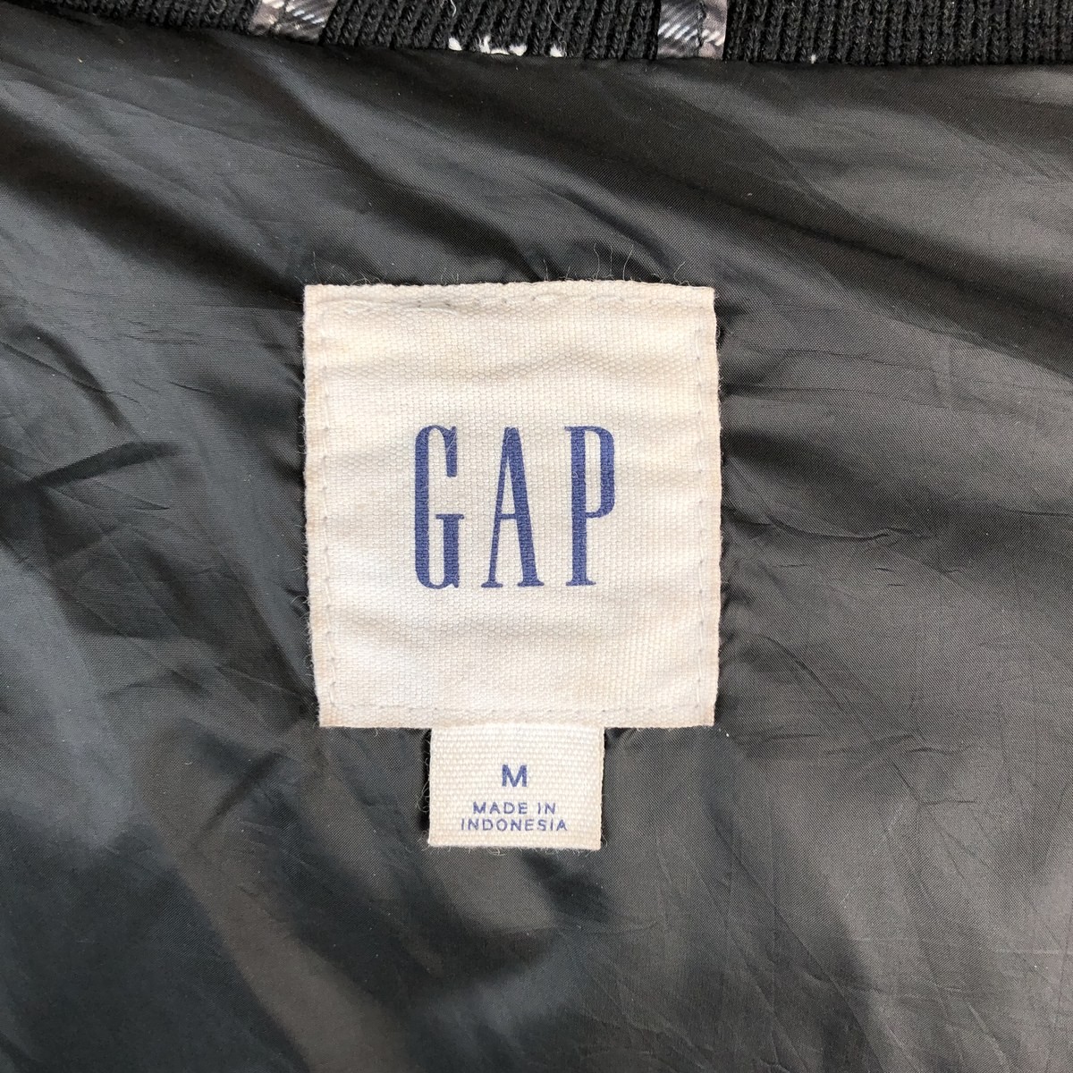 Used GAP Check Pattern Padded Puffer Jacket Men's… - image 4