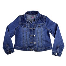 The Children's Place Girls Denim Jacket Size Large 10 12 Stretch Blue Jean