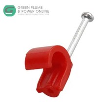 Box Of 100 - 7-10mm Round Red Cable Clip For Fire Cable & Flex 4.99 per metre