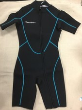 Seaskin Shorty Wetsuit Women s X-Small Black W/ Torquese Trim