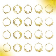20 Pcs Craft Supplies Epoxy Pendant Frame Hollow Pendants Jewelry