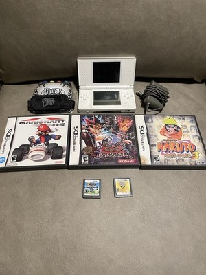 Nintendo DS Lite White Handheld Console with Games and Charger