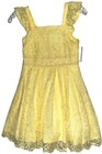 Knit Works Girls Sz 10 Lined Lace Overlay Yellow Dress NWT — photo 1