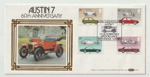 13/10/1982 UK GB FDC - British Motor Cars - Benham BLS7 - Brooklands Special