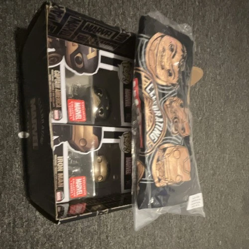 Funko Pop! Marvel Collector Corps Exclusive Captain America Iron Man Figures & …