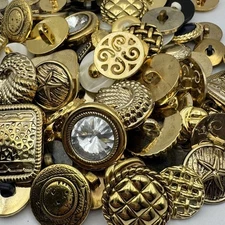 NEW! Ltd Edition Premium Gold Buttons Mixed Lot All Pairs Gold Mix Shank