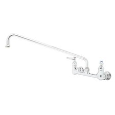 T S Brass B-0230-CR 8" Wall Mount Workboard Faucet w/ 18" Swing Spout