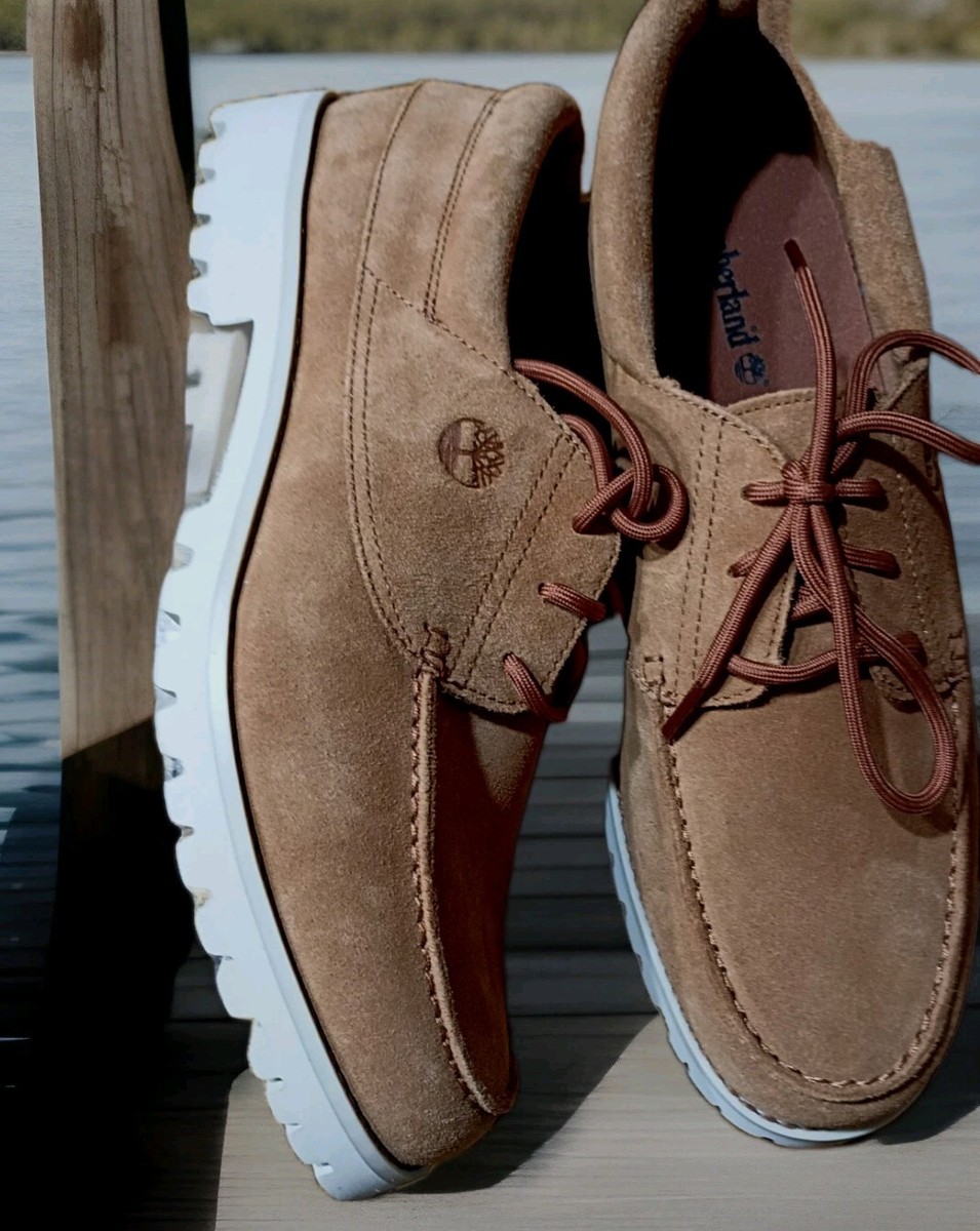 Mens Timberland Authentics Oxford Premium Suede Rust Color Sz