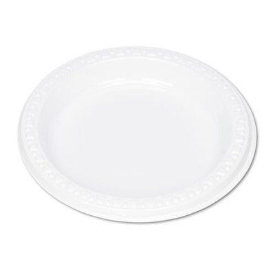 Tablemate Plastic Dinnerware, Plates, 6'' dia, White, 125/Pack