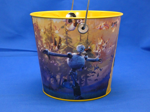 The Wild Robot 64oz Metal Popcorn Bucket Dreamworks Pictures AMC Promotional - Picture 5 of 9