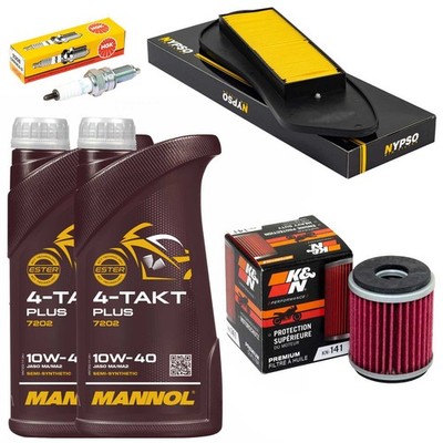 Wartung Set Öl 2L Luftfilter Ölfilter Zündkerzen für Yamaha YP 125 X-Max 2006-16