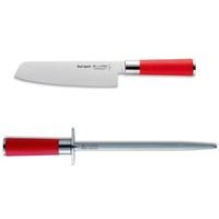 Fr. Dick Red Spirit Set GemüSemesser 18 Cm & Runder Wetzstahl 25 Cm Standardzug
