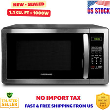 Farberware Countertop Microwave 1000 Watts, 1.1 cu ft - Easy Clean Stainless Ste