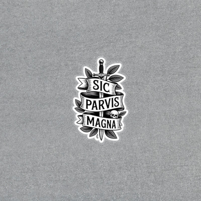 Sic Parvis Magna Motivational Latin Quote Vinyl Sticker Decal #6759