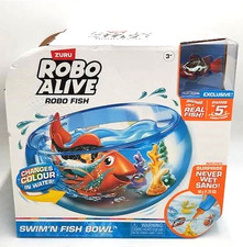 Zuru Robo Alive Fish Robotic Swimming Pets Fish Tank Bowl Playset Electronic Toy