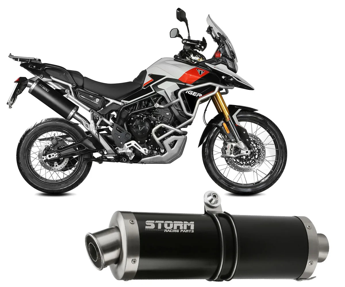 Terminale Scarico Storm by Mivv Oval Nero TRIUMPH TIGER 900/GT/PRO/RA 2024 2026