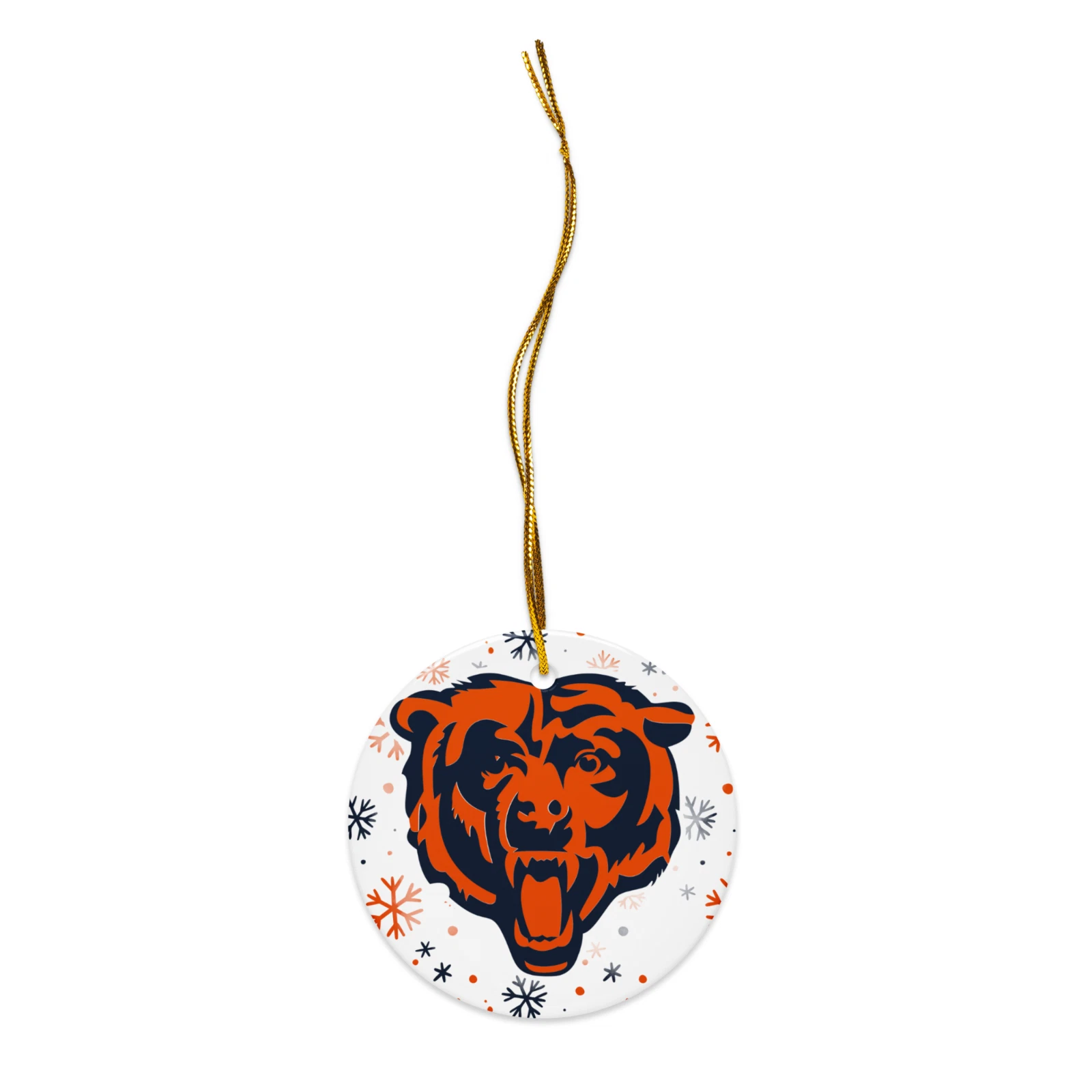 Chicago Bears Christmas Tree Holiday Flat Ornament