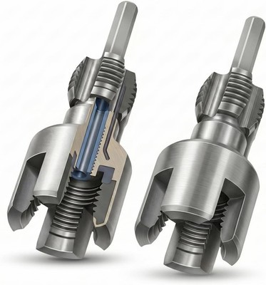 Integrated Pipe Threading Tool, 1/2  And 3/4  Drill Compatible Dual-Function Pvc