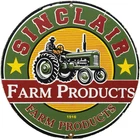 VINTAGE SINCLAIR FARM PRODUCTS PORCELAIN SIGN GAS STATION PUMP OIL SERVICE