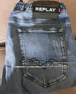 Replay Herren Jeans Blau Denim Stretch Größe 30 /30 skinny fit 
