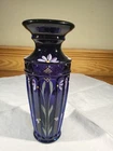 Fenton Royal Purple Hand Painted YENAWINE Vase QVC Exclusive 2000 Artist Signed