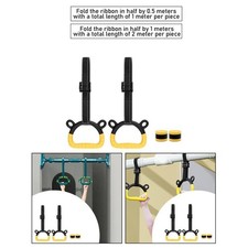 Gymnastics Rings Indoor Adjustable Strap for Children Adult Strength Training