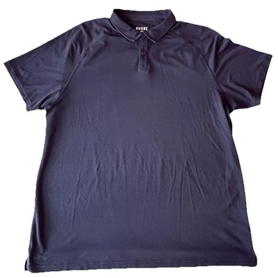 RHONE Delta Pique Polo Mens XL Short Sleeve Navy Blue Performance Golf Commute