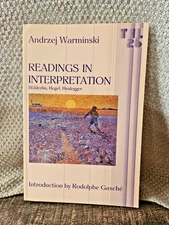 Theory/History of Literature: Interpretation Readings: Hegel Heidegger Holderlin