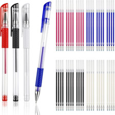 12 Pcs Heat Erasable Pens for Fabric with 96 Refills, Fabric Marking Pens for Se