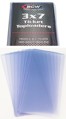 10 BCW Ticket Toploaders 3.5 x 7.25 stub event concert currency sports holder