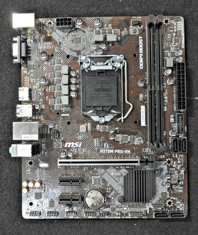 MSI H310M PRO-VH Motherboard w LGA1151 NO CPU NO RAM NO OS LOT-A