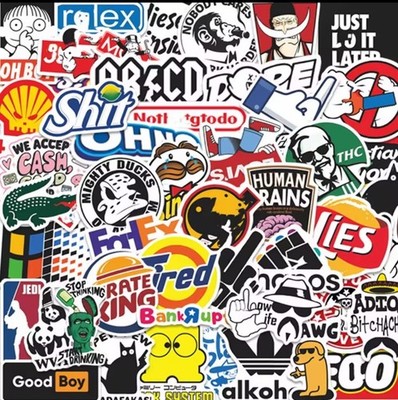 Stickerbomb 50 Set Aufkleber Sticker Spruch lustig Parodie Laptop