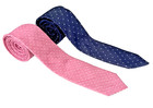 Lot of 2 Original Penguin by Munsingwear Skinny Ties – Navy & Pink Polka Dot