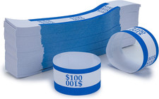 Pack of 500 Currency Band Self Sealing Currency Straps Bands Money Bill Wrappers