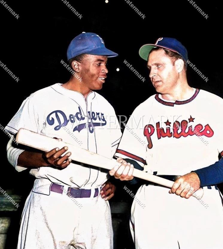 GL112 Jackie Robinson Dodgers - Ben Chapman 8x10 11x14 16x20