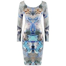 ALEXANDER McQUEEN S/S 2010 “Plato’s Atlantis” Gray Jellyfish Print Sheath Dress