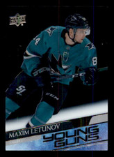 2020-21 Upper Deck Clear Cut Parallel #487 Maxim Letunov Rookie Young Guns